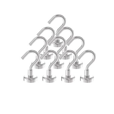 Liftsun LiftSun Mini Magnetic Hooks 25lbs Magnet Hook Cruise Cabin Ship Essentials Small Heavy Duty Strong Magnets Refrigerator Fridge Hanging for Classroom Metal Surface Kitchen Grills Home 10 Pack S
