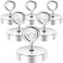 Neosmuk Magnetic Eyeblot Hooks 80lb Heavy Duty Extra Strong Magnet Hook with Eye Bolt for Cruise CabinMagnet Eyelet Hanger for Hanging Cruise Essentials HookSilver 6 Pack