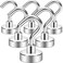 Neosmuk Magnetic Hooks 30lb Heavy Duty Silver 6 Pack