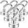 Neosmuk Magnetic Hooks 30lb Heavy Duty Silver 6 Pack