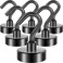 Neosmuk Magnetic Hooks 85lb Heavy Duty Grey 6 Pack