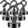 Neosmuk Magnetic Hooks 85lb Heavy Duty Grey 6 Pack