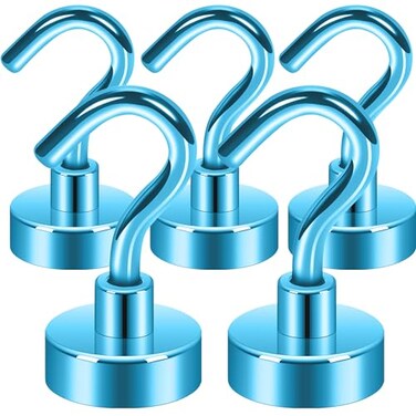 Neosmuk Magnetic Hooks Cruise Ship Essentials 30lb Heavy Duty Magnetic Hooks for Cruise Cabins Refrigerator Grill Hanging and Travel Extra Strong MustHaves Magnet HookRoyalBlue5 Pack