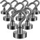 Neosmuk Magnetic Hooks Heavy Duty 30lb Strong Magnet Hook for Cruise Cabins Cruise Essentials 2026 for Hanging Metal Wall Refrigerator Hangers Grey 10 Pack