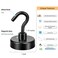 Neosmuk Magnetic Hooks Heavy Duty Earth Magnets with Hook for Refrigerator Extra Strong Cruise Hook for Hanging Magnetic Hanger for Curtain GrillMatte Black4 Pack