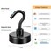 Neosmuk Magnetic Hooks Heavy Duty Earth Magnets with Hook for Refrigerator Extra Strong Cruise Hook for Hanging Magnetic Hanger for Curtain GrillMatte Black4 Pack