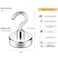 Neosmuk Magnetic Hooks Heavy Duty Earth Magnets with Hook for Refrigerator Extra Strong Cruise Hook for Hanging Magnetic Hanger for Curtain GrillSilver White4 Pack