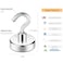 Neosmuk Magnetic Hooks Heavy Duty Earth Magnets with Hook for Refrigerator Extra Strong Cruise Hook for Hanging Magnetic Hanger for Curtain GrillSilver White4 Pack