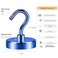 Neosmuk Magnetic Hooks Heavy DutyStrong Magnet with Hook for Fridge Super Neodymium Extra Strength Industrial Hooks for Hanging Magnetic Hanger for Toolbox Cruise GrillNavyblue4 Pack