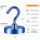 Neosmuk Magnetic Hooks Heavy DutyStrong Magnet with Hook for Fridge Super Neodymium Extra Strength Industrial Hooks for Hanging Magnetic Hanger for Toolbox Cruise GrillNavyblue4 Pack