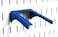 Wall Control 2in Slotted Metal Pegboard Hook Blue Heavy Duty Rust Resistant for Garage Tool Storage and Kitchen Organization