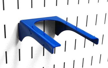 Wall Control 2in Slotted Metal Pegboard Hook Blue Heavy Duty Rust Resistant for Garage Tool Storage and Kitchen Organization