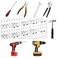 JOUTYFOR 16 Pcs Peg Hooks for Pegboard 4 Inch Pegboard Hooks Pegboard Double Hooks Fit 14 PegBoard Holes Heavy Duty Pegboard Pegs with Black Rubber Tipped Peg Board Organizer Accessories for Garage