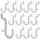 Baluue 20 Pack Pegboard Hooks 304 Stainless Steel Pegboard J Hooks for Tool Storage Garage Organization Workbench Fits 18 14 inch Peg Boards 35lbs Load Capacity