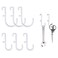 Chris.W ChrisW 8Pack Pegboard Hooks Kit Peg Hooks Assortment Keys Jewelry Utensils Hanging Organizer Easy to Attach and Move Compatible with IKEA Skadis Pegboard3pcs S 5pcs M