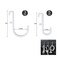 Chris.W ChrisW 8Pack Pegboard Hooks Kit Peg Hooks Assortment Keys Jewelry Utensils Hanging Organizer Easy to Attach and Move Compatible with IKEA Skadis Pegboard3pcs S 5pcs M