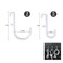 Chris.W ChrisW 8Pack Pegboard Hooks Kit Peg Hooks Assortment Keys Jewelry Utensils Hanging Organizer Easy to Attach and Move Compatible with IKEA Skadis Pegboard3pcs S 5pcs M