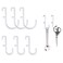 Chris.W ChrisW 8Pack Pegboard Hooks Kit Peg Hooks Assortment Keys Jewelry Utensils Hanging Organizer Easy to Attach and Move Compatible with IKEA Skadis Pegboard3pcs S 5pcs M