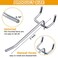 Funrous 100 Pack Peg Board Hooks Stainless Steel Pegboard Hooks Shelving Display Hanging Peg Board Holders for 18 and 14 Garage Storage Tools Organizer2 Inch