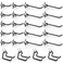 G.CORE GCORE 24Pack Pegboard Hooks 2 4 Peg Board Tool Utility Hangers Fit 14 Pegboards Heavy Duty Metal Shelving Brackets Wall Organizers and Storage for Craft Room Garage Workbench Office Black