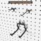 G.CORE GCORE 24Pack Pegboard Hooks 2 4 Peg Board Tool Utility Hangers Fit 14 Pegboards Heavy Duty Metal Shelving Brackets Wall Organizers and Storage for Craft Room Garage Workbench Office Black
