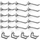 G.CORE GCORE 24Pack Pegboard Hooks 2 4 Peg Board Tool Utility Hangers Fit 14 Pegboards Heavy Duty Metal Shelving Brackets Wall Organizers and Storage for Craft Room Garage Workbench Office Black