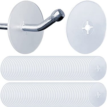 Gluposti Peg Hook Stoppers for 14 Pegboard Hooks Slatwall Hooks 1 Clear Plastic Disc Inventory Control Clips Pegboard Peg Locks for Retail Hooks on Peg Board Slat Wall Panels 100 Pack