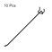 HARFINGTON 10pcs Pegboard Shelving Hooks 10 Stainless Steel Peg Board Display Hook Hanging Holders Wall Mount Organize Tools for Workbench Garage Kitchen Store Black