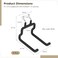 Homaisson 6 Pcs Heavy Duty Pegboard Hooks 14 Pegboard Organizer Accessories Double UShaped Utility Hooks Black Metal Tool Hanging Holders for Garages Fit 1 Pegboard Spacin