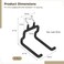 Homaisson 6 Pcs Heavy Duty Pegboard Hooks 14 Pegboard Organizer Accessories Double UShaped Utility Hooks Black Metal Tool Hanging Holders for Garages Fit 1 Pegboard Spacin
