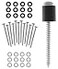 Jersvimc 24 Set72Pcs Pegboard Mounting Hardware Kit Peg Boards Accessories Include Screws Spacers and Washers for 14 18 Inch Pegboard