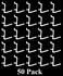 JSP Manufacturing Plastic L Style Peg Board Hook Kit Garage Tool Craft Jewelry Storage Pegboard Organizer 50 White