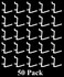 JSP Manufacturing Plastic L Style Peg Board Hook Kit Garage Tool Craft Jewelry Storage Pegboard Organizer 50 White