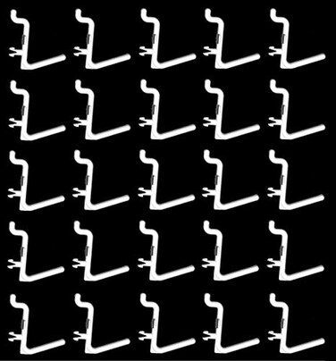JSP Manufacturing Plastic L Style Peg Board Hook Kit Garage Tool Craft Jewelry Storage Pegboard Organizer 50 White