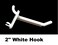 JSP Manufacturing White Plastic Pegboard Hooks GarageToolsStorageOrganizationJewelryCrafts 2 inch 4 inch or 6 inch 50 2 Inch