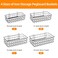 NOEAIKE 4 Pack Pegboard Baskets Hooks Set Square Style 4 Size Peg Board Organizer Basket Bins Accessories for WorkbenchGarage StorageTool Hanger