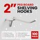 Online Best Service 100 Pack PEG Board Pegboard Shelving Hooks 2 Length Wholesale Lot Metal PEG Hooks