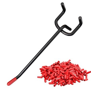 Onsski Pegboard Hooks for Hanging Peg Board Organizer Accessories Fit New Metal Peg Board Storge Tool 6in 25Pcs