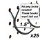 Right Arrange Steel Pegboard Hooks 25Pack 15in JHook Black Will Not Fall Out Fits Any Peg Board Multipurpose Organize Necklaces Jewelry Retail Items Keys Craft or Supplies