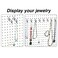 Right Arrange Steel Pegboard Hooks 50Pack 1in JHook Black Will Not Fall Out Fits Any Peg Board Multipurpose Organize Necklaces Jewelry Retail Items Keys Craft or Supplies