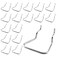 suiwotin 16pcs Pegboard Pliers Holders Stainless Steel Shelving Accessories Double Loop Pliers Hook for 14 316 18 Pegboard Chrome Display Hooks for Store Supermarket UShaped