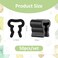 SUPERFINDINGS 50Pcs Plastic Peg Hook Stoppers Black Inventory Control Clips 125x115mm Pegboard Accessories by ClipStrip for Retail Shelves Jewelry Display Racks Supermarket Rack