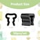 SUPERFINDINGS 50Pcs Plastic Peg Hook Stoppers Black Inventory Control Clips 125x115mm Pegboard Accessories by ClipStrip for Retail Shelves Jewelry Display Racks Supermarket Rack