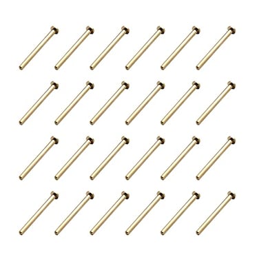 XAOHOME Pegboard Hooks 24pcs Exclusive Brass Pegs Fittings for Peg Board More Choice to DIY
