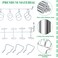 Yauhar 13Pcs Pegboard Screwdriver Pliers Holders Set Contains Double Loop Shelving Display Organizer Hooks and Multi Ring Peg Board Hanging Hook for Shop Store Supermarket
