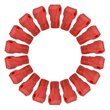 Hakeeta 100pcs Peg Hook Locks Stop Lock Plastic Red Security Lock Easy Installation for Commodity Link Supermarket Hooks Retail Shop AntiTheft Display 4567mm7MM