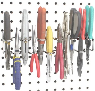 Right Arrange RightArrange Pegboard Pliers Holder Holds 11 Pliers per Rack Hooks to Any Peg Board Pegboard Organization Accessory for Workbench Garage Tool Shed Craft Room Scissor Organizer Accessory