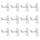 Garneck 12 Pcs Metal Square Peg Board Hooks Heavy Duty Display Hooks for Supermarket Shelf Rack Hanging L Style Screw Hook Pegboard Wall Organizer Tool Accessory