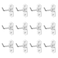 Garneck 12 Pcs Metal Square Peg Board Hooks Heavy Duty Display Hooks for Supermarket Shelf Rack Hanging L Style Screw Hook Pegboard Wall Organizer Tool Accessory