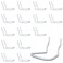 HUHOLE 16 Pack Pegboard Pliers HolderSilver Stainless Steel Peg Board Tool Holders for Garage OrganizationSecure Ring Style Hooks for Pliers Wrenches ScissorsFits 14 316 18 Inch Boards
